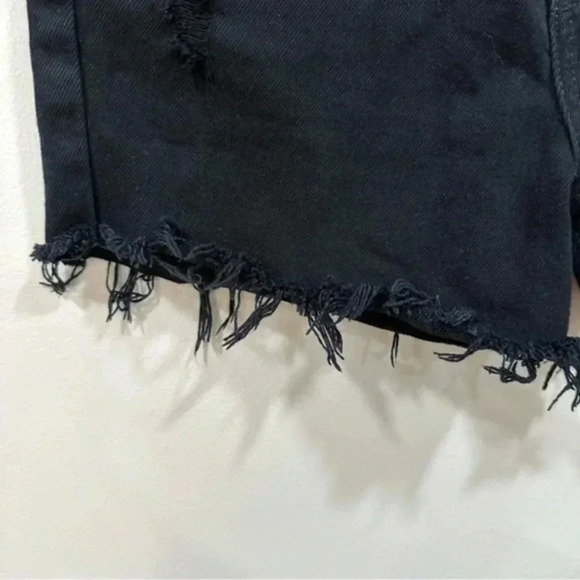Carmar black frayed distressed denim shorts 25 - Picture 3 of 11